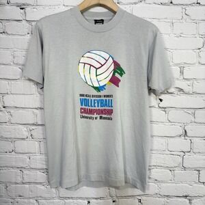 Vtg 80s Screen Stars Minnesota University 1988 Volleyball Championship T Shirt L